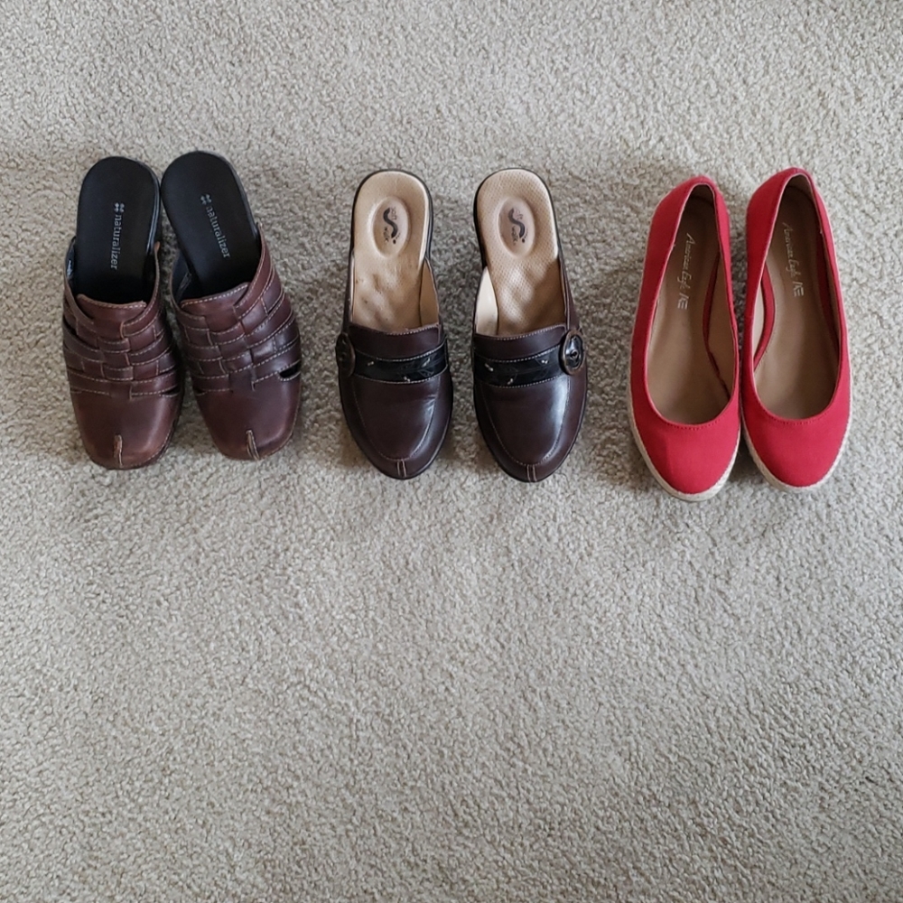 3 pair of shoes - size 6